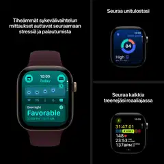 Apple Watch Series 12 GPS 42 mm:n vaaleankultainen alumiinikuori ja hiekanvärinen urheiluranneke - S/M - MJED4QN/A - 5