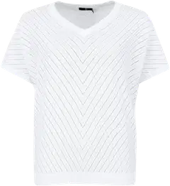 House naisten lyhythihainen neule 213H261402 - Bright white - 1