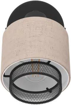 EGLO Seinä/kattospotti Rosley E14 musta/pellava - 2