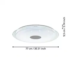 EGLO Plafondi connect.z Lanciano-Z led 56cm 38,1W kristalliefekti - 5