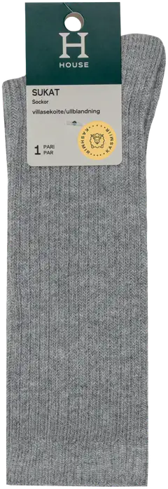 House naisten kashmirsekoitesukat 214H322509 - Grey melange - 2