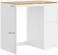 SoBuy pesukonekaappi valkoinen BZR223-WN - 3