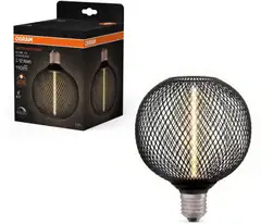 OSRAM LED-sisustuslamppu Decor Straw Globe 125mm 3,5W 110lm 1800K E27 musta - 3