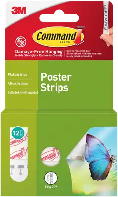 Command™-julistekiinnityspalat 17024-12-UKN, 12 kiinnityspalaa / pakkaus - 1
