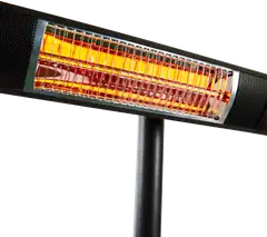 HORTUS Terassilämmitin 500/1000/1500W lattiamalli, kaukosäädin, RGT, musta - 2