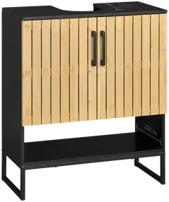 SoBuy allaskaappi bamboo ja musta BZR202-SCH - 3
