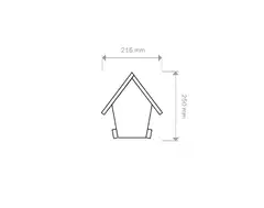 Lintulauta, vaalean harmaa, 21x21xx25 cm - 2