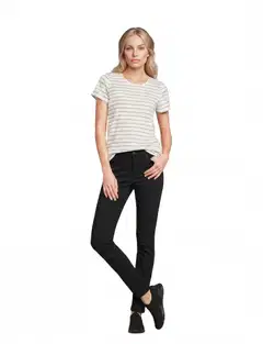 House naisten stretch-housut 222H262908 - black - 4