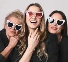 Hupilasit pinkit sydämet helmin - 3