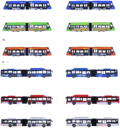 Majorette MAN linja-auto tai Avenio raitiovaunu, 20 cm, metallivalettu, die-cast runko, lajitelma, useita erilaisia, myydään yksittäin - 5