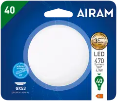 Airam LED polttimo 4,9W 470LM GX53 4000K - 2