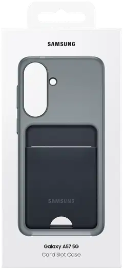 Samsung A57 korttitaskullinen suojakuori musta - 7