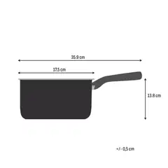 Tefal Emotion Plus pinnoittamaton teräskasari 18 cm/2,2l ilman kantta E3282944 - 5