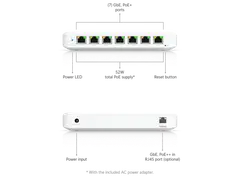 Ubiquiti 8-porttinen GbE PoE+ -kytkin 60W teholla USW-Ultra-60W - 7