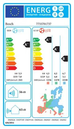 Bosch viilentävä ilmalämpöpumppu 3000I W 35E 5.3 Kw + asennus - 6