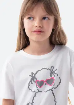 TEX BASIC lasten t-paita koira I276628 - white 2 - 4