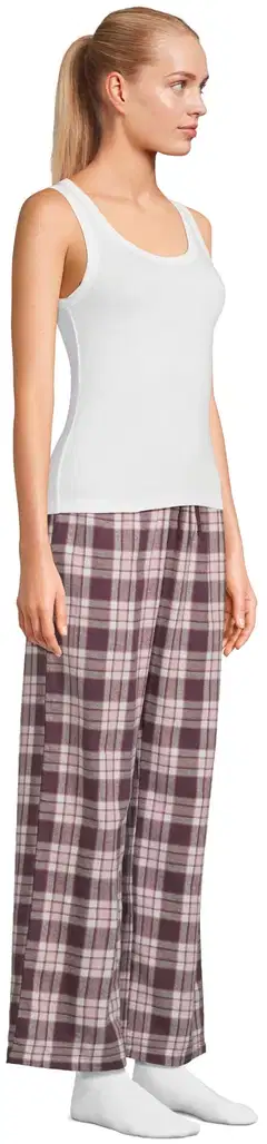 Actuelle naisten flanellihousut 212A382610 - Burgundy check - 4