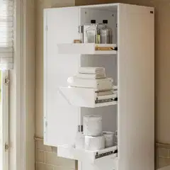 SoBuy kylpyhuonekaappi valkoinen BZR243-W - 6