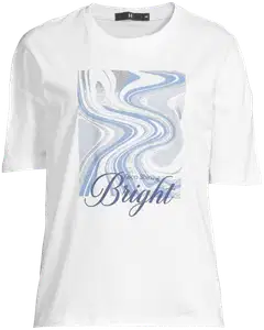 House naisten t-paita print 213H261405 - Bright white - 2