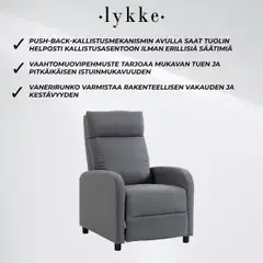 Lykke mekanismituoli standard, tummanharmaa - 3