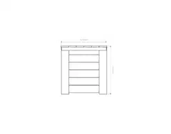 Piha-arkku, grafiitin harmaa, 57x61x130cm - 2