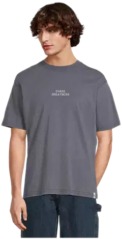 WKLY. miesten t-paita acid wash 195W482501 - d.grey washed - 1