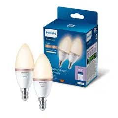 Philips Smart Lighting LED-filamenttilamppu 5W C37 E14 2700-6500K 470lm tunable white 2 kpl - 3