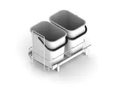 LM jätevaunu valkoinen  + 2 sankoa LM 66/2 - 1