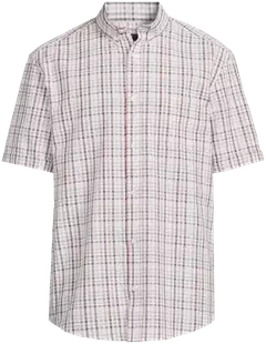 House miesten ruudullinen kesäpaita 194H152618 - Marron check - 2