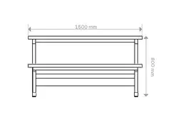 Miljöörakennus Jämerä kalusteryhmä 1500, grafiitin harmaa, 150x150x75cm - 3