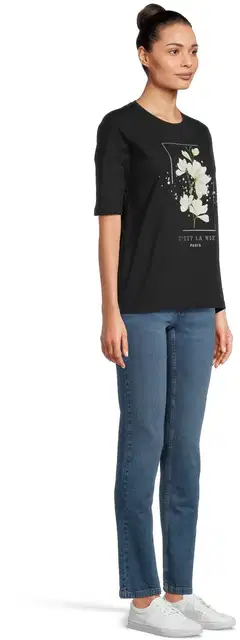 House naisten t-paita 213H261405 - BLACK - 4