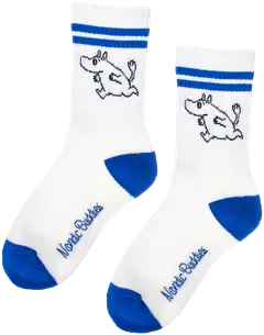 Moomin By Nordicbuddies Lasten sukka yksittäispakkaus Muumipeikko - Valkoinen/Sininen - 1