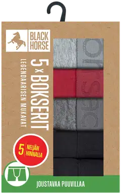 Black Horse miesten bokserit 5-pack I207 - Stone Red - 2