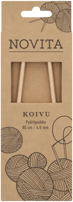 Novita Pyöröpuikko koivu 80cm - 4mm - 1