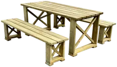 Tammiston Puu Ruska-ryhmä 170cm pöytä + 2-penkkiä, kestopuu vihreä - 1