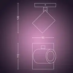 Philips Hue Argenta -kohdevalaisin 4.2W 2000-6500K 400LM valkoinen - 4