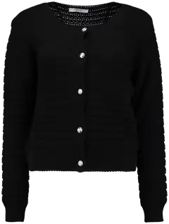 Zabaione naisten neulejakku Ya44sminn - BLACK - 1