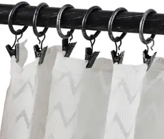 Ihanin verhorenkaat nipistimellä mustakulta 25/32mm 10kpl/pss - 3