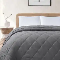 House päiväpeitto Box Stitch 260x260 cm harmaa - 4