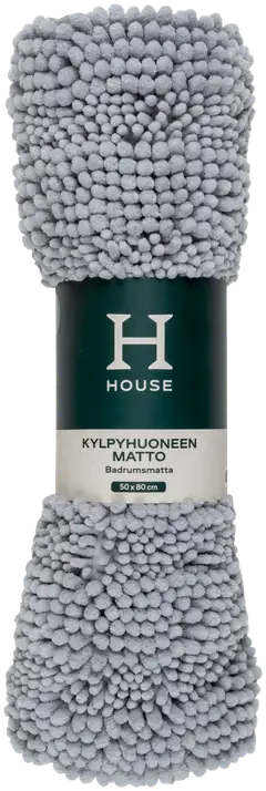 House kylpyhuonematto Chenille Stripe 50x80 cm, harmaa - 2