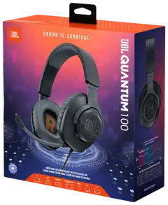 JBL pelikuulokkeet langallinen Quantum 100, musta - 10