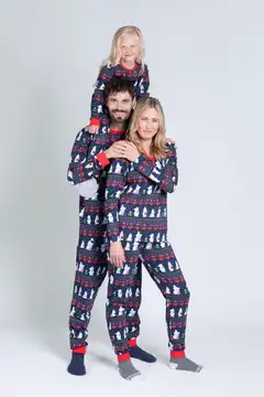 Muumi miesten pyjama Talvisydän 590409 - tummansininen - 4