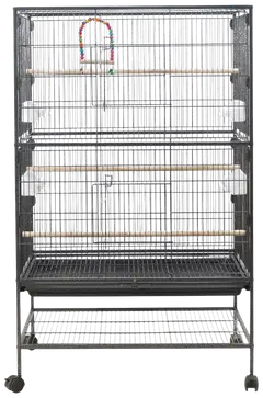 Trekker lintuhäkki 79x52x135 cm musta - 2