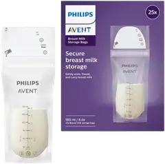 Philips Avent rintamaidon säilytyspussi 25x180ml - 1