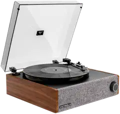Victrola Eastwood LP -levysoitin sisäänrakennetuilla kaiuttimilla pähkinä - 2
