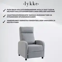Lykke mekanismituoli standard, vaaleanharmaa - 3