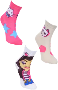 Gabby's Dollhouse lasten laadukas sukka 3-pack - Pack 2 - 1