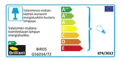 Brilliant lasten kattospotti Birds LED 3-osainen       - 2