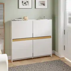 SoBuy kenkäkaappi valkoinen FSR225-E-W - 2