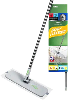 Streamy Lattiamoppi Kit, 1 kpl teleskooppikahva, 1 kpl Multi mopframe
3 kpl Kuiva liina, 5 kpl Märkä liina - 1